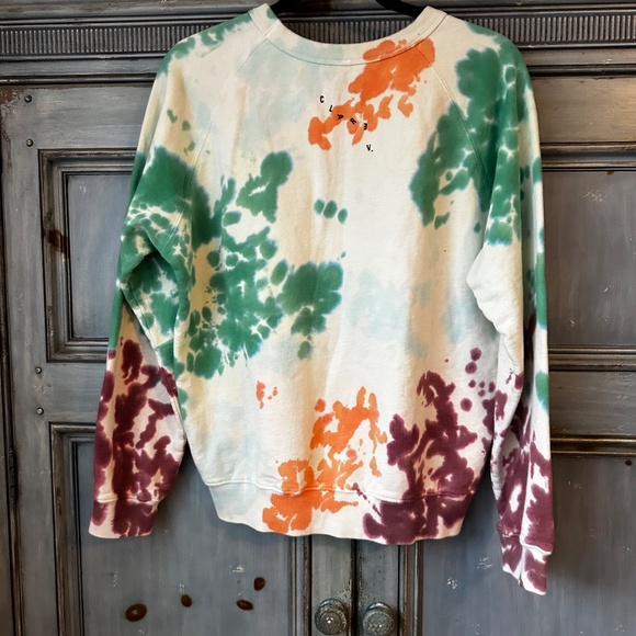 Clare V Tie Dyed Eyes Sweatshirt Size M - Picture 5 of 6